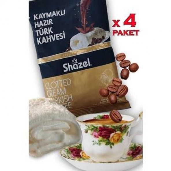 Shazel Kaymaklı Hazır Türk Kahvesi 100 Gr x4 Adet