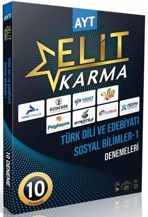 AYT Türk Dili ve Edebiyatı Sosyal Bilimler 1 Elit Karma 10 Deneme Paraf Yayınları