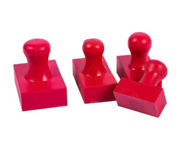 Mühür Kauçuk Alaşım Kırmızı Kaşe Dikdörtgen 25x40 - Resim 8
