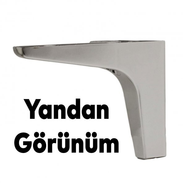 Lüks Mobilya Kanepe Sehpa TV Ünitesi Koltuk Ayağı 10 cm Parlak Krom Baza Ayak - Resim 6