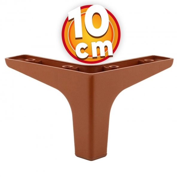 Lüks Mobilya Kanepe Sehpa TV Ünitesi Koltuk Ayağı 10 cm Kahverengi Baza Ayak ürün görseli