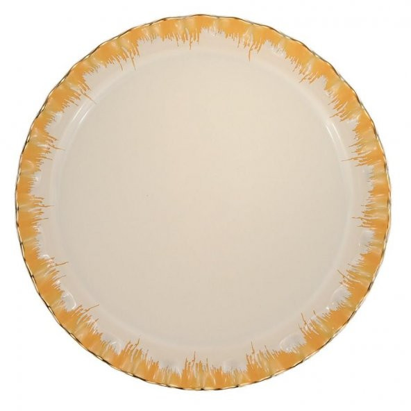 Glore Latte Altın Yaldızlı Cam Tepsi 27089