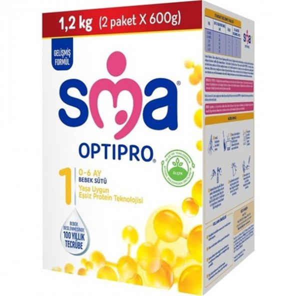 SMA Optipro 1 Probiyotik Bebek Sütü 1200 gr