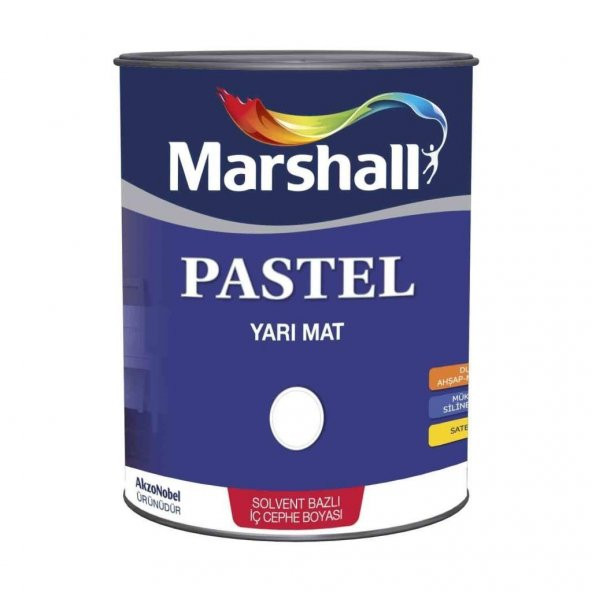 Marshall Pastel Yarı Mat Yağlı Boya Beyaz  2.5lt