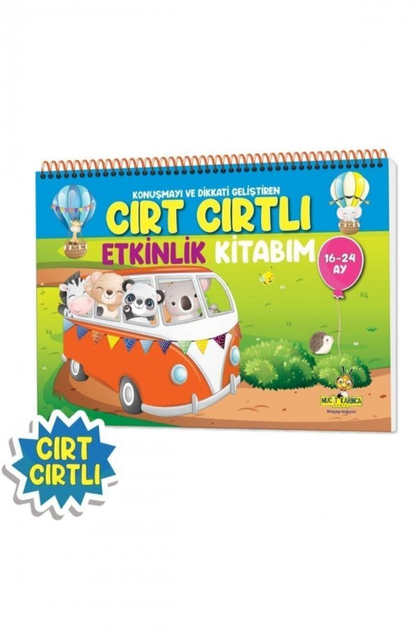 Cırt Cırtlı Etkinlik Kitabım: 16-24 Ay Mucit Karınca Pop It Hediyeli