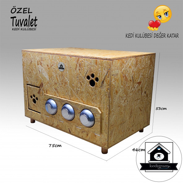 Özel Kedi Tuvaleti - Garanti Veriyoruz - Sıfır Koku Sıfır Toz - Temiz Ev Temiz Hava Kapalı Tuvalet Kabı - 6