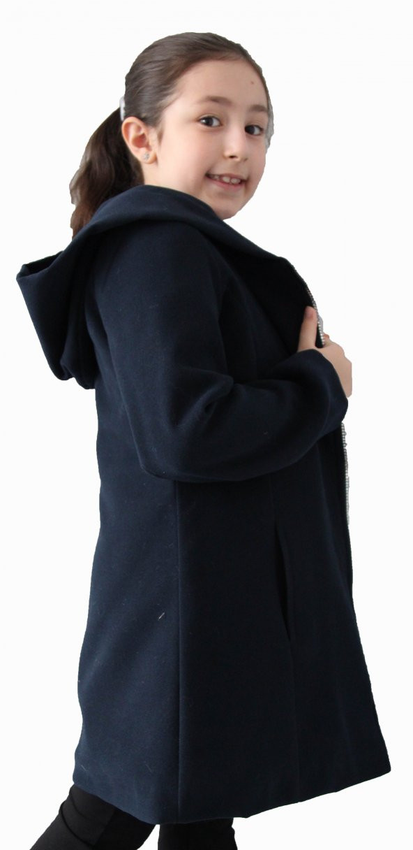 Benitto Kids Kız Çocuk Kaşe Kaban 51223 - 3