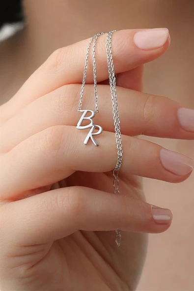 Gümüş Harf Kolye ürün görseli 1