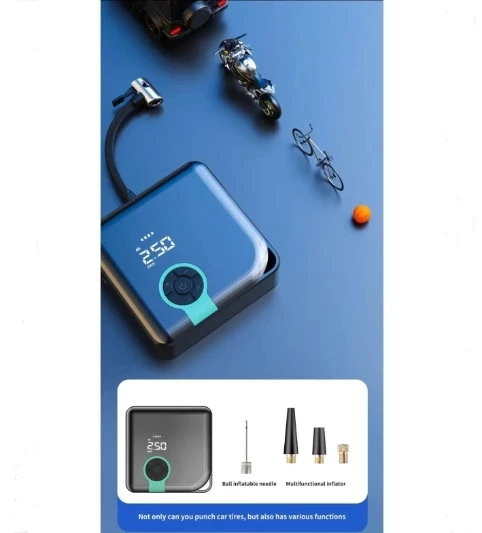 Auhma A5544 Dijital Ekranlı Kompresörlü Hava Pompası | 4000mAh Powerbank | LCD Ekran, LED Işık, Hızlı Şarj Özellikli - 3