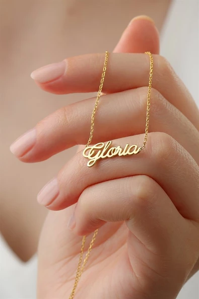 Gümüş Elyazılı İsim Kolye