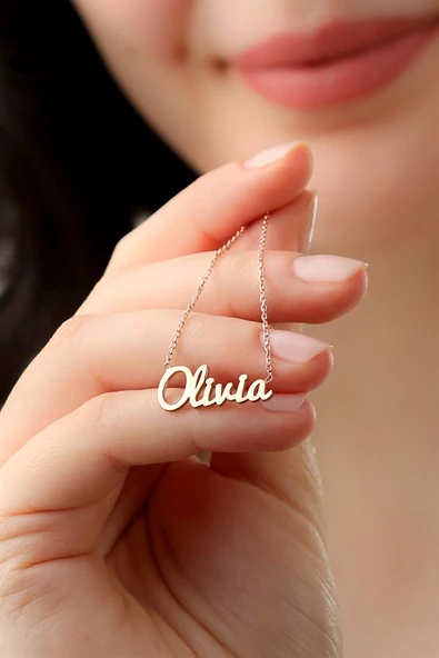 Gümüş Elyazılı İsim Kolye ürün görseli 1