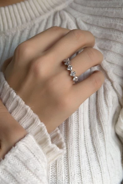 Prenses Beş Taş Yüzük ürün görseli 1