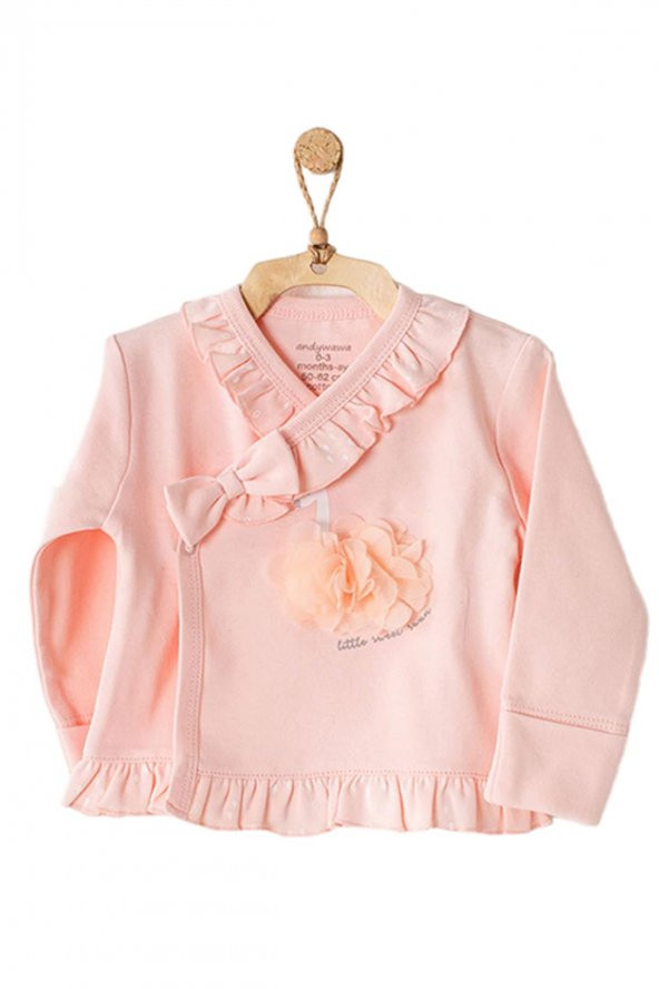 Andywawa Kız Bebek Kuğu Temalı 5li Pembe Hastane Çıkış Seti AC23280 - 2