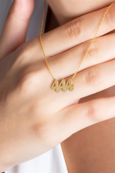 Gümüş 444 Melek Sayıları Kolye