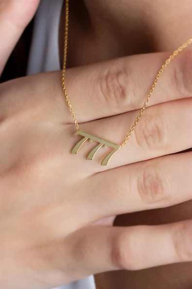 Gümüş 777 Melek Sayıları Kolye