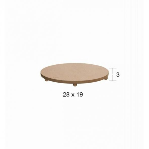 Ahşap Oval Sunumluk 28x19cm SN14 ürün görseli