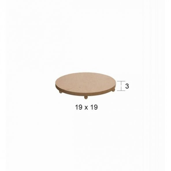 Ahşap Yuvarlak Sunumluk 19x19cm SN16 ürün görseli