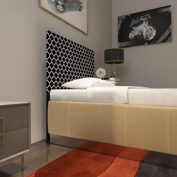 Kenzlife yatak baza başlığı ziba 090 cm genişlik viona tek kişilik başlık 100 cm yükseklik
