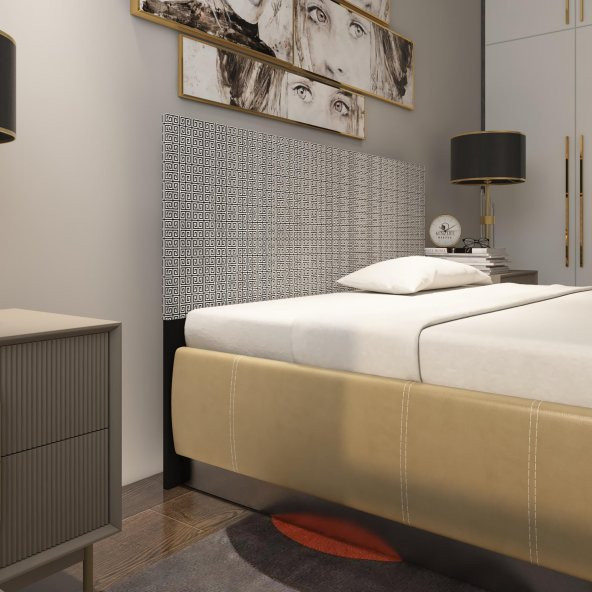 Kenzlife yatak baza başlığı ziba 150 cm genişlik talen çift kişilik başlık 100 cm yükseklik