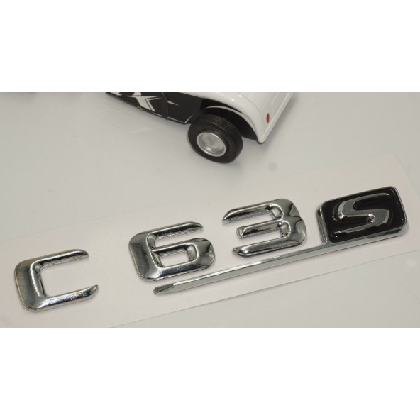 C 63S Bagaj Krom Metal 3M 3D Yazı Logo - Resim 3