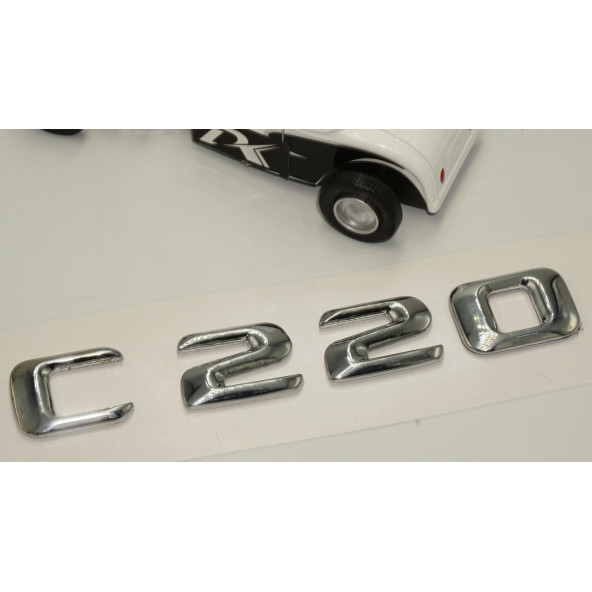C 220 Bagaj Krom Metal 3M 3D Yazı Logo - 3