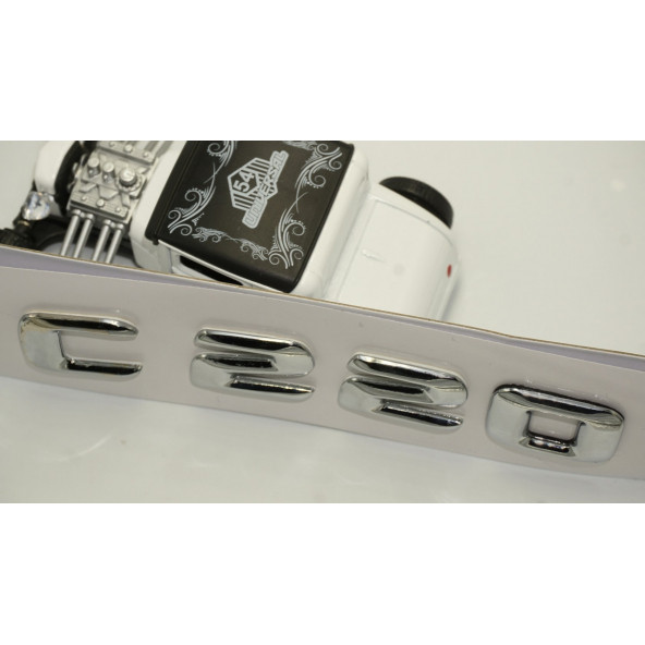 C 220 Bagaj Krom Metal 3M 3D Yazı Logo - 4