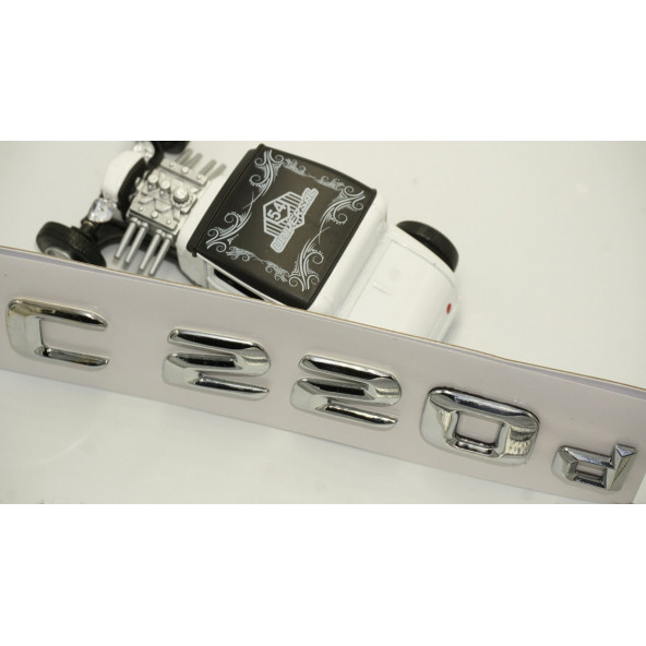 C 220d Bagaj Krom Metal 3M 3D Yazı Logo - 4