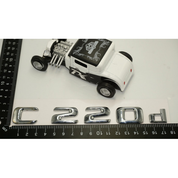 C 220d Bagaj Krom Metal 3M 3D Yazı Logo - 5