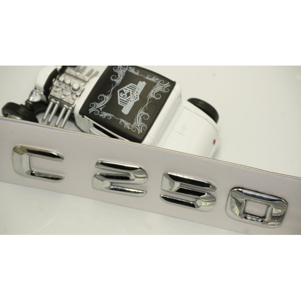 C 250 Bagaj Krom Metal 3M 3D Yazı Logo - 4