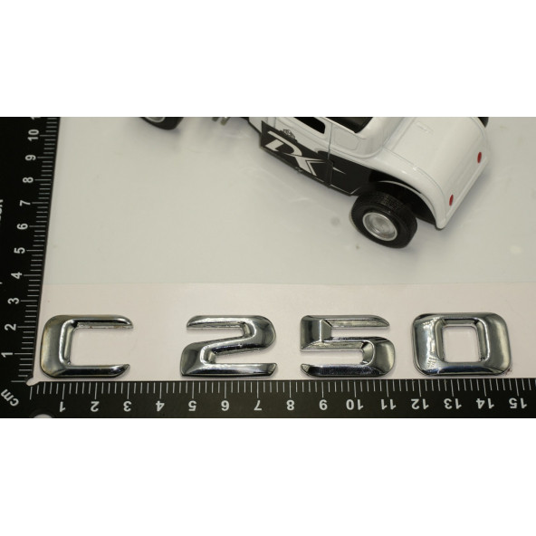 C 250 Bagaj Krom Metal 3M 3D Yazı Logo - 5