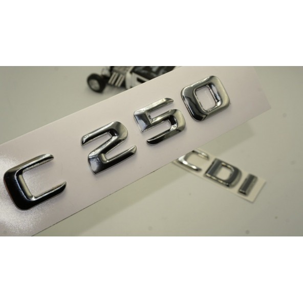Benz C 250 CDi Bagaj Krom Metal 3M 3D Yazı Logo