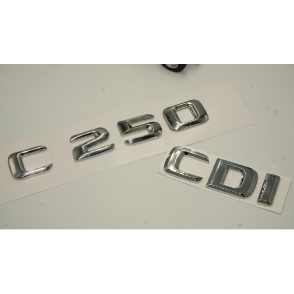 Benz C 250 CDi Bagaj Krom Metal 3M 3D Yazı Logo - 3