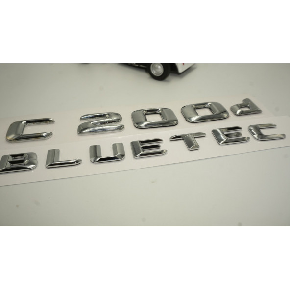 Benz C 200d Bluetec Bagaj Krom Metal 3M 3D Yazı Logo - 4