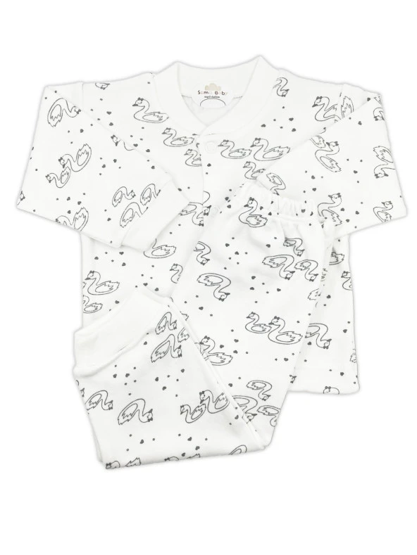 Sema Baby Sevimli Kuğu Bebek Pijama Takımı 3-6 Ay - 2