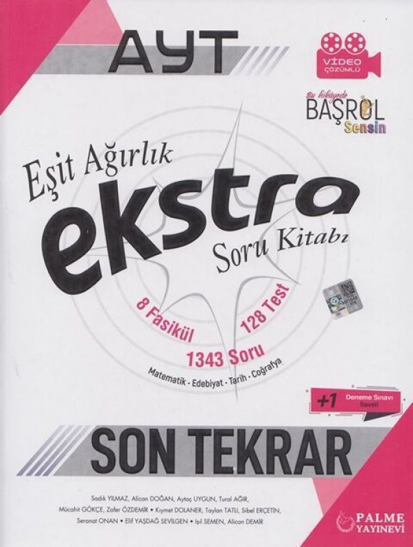 Palme Yayınları AYT Tüm Dersler Eşit Ağırlık Ekstra Son Tekrar Soru Kitabı