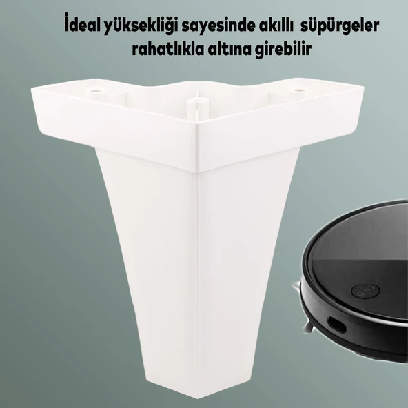 Venüs Lüks Mobilya Kanepe Sehpa Tv Ünitesi Koltuk Ayağı 14 Cm Beyaz Baza Ayakları - Resim 3