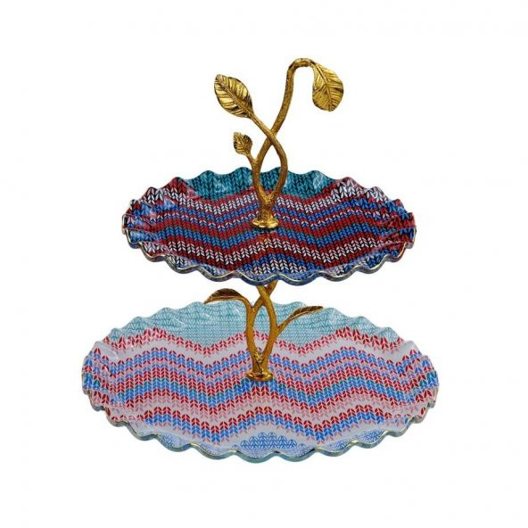 Glore Örgü Altın Yaldızlı Cam Kurabiyelik 26092 ürün görseli 1