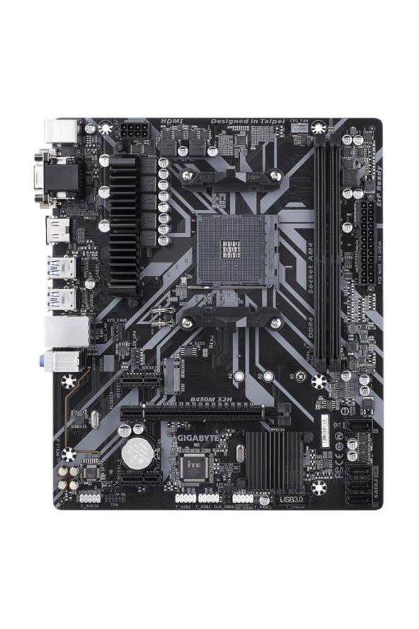 Gigabyte B450M S2H AMD B450 3600MHz (OC) DDR4 Soket AM4 mATX Anakart - 1