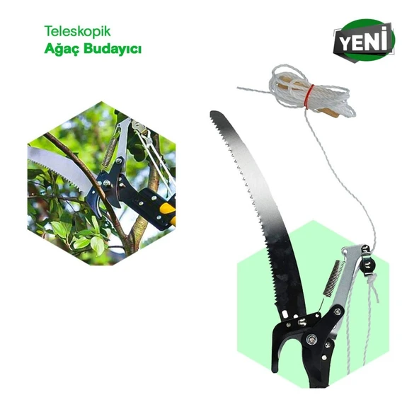 Profesyonel 280 cm Teleskopik Yüksek Dal Budama Makinası - 5