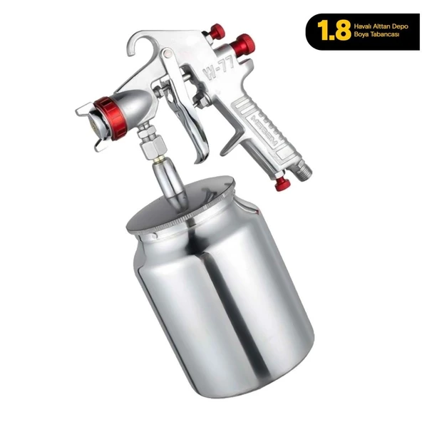 Maşem 1.8mm Profesyonel Üstün Kalite Eşsiz Performans Havalı Boya Tabancası Alttan Depolu - 4
