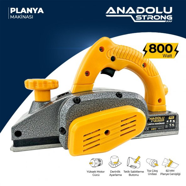 Anadolustrong ANS1024 800W Metal Şanzıman Çift Bıçaklı 82mm Derinlik Ayarlamalı - 4