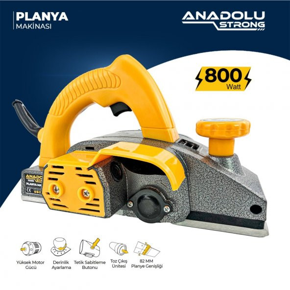 Anadolustrong ANS1024 800W Metal Şanzıman Çift Bıçaklı 82mm Derinlik Ayarlamalı - 6
