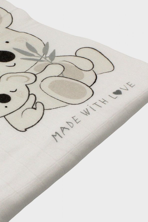 Bibaby 64391 Bambu Koala Kız Erkek Bebek Çok Amaçlı Müslin Battaniye - 3
