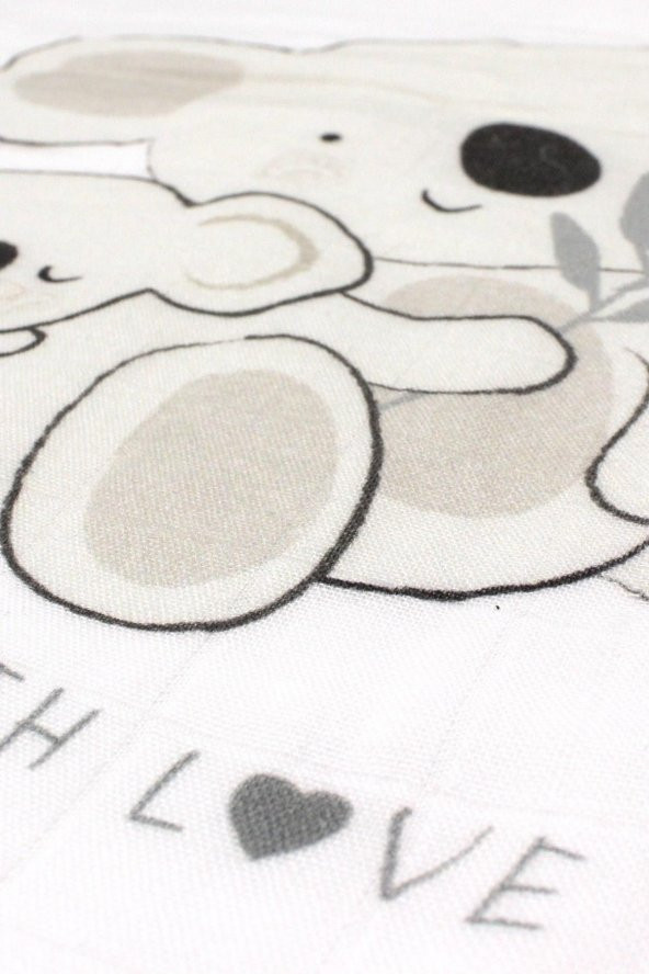 Bibaby 64391 Bambu Koala Kız Erkek Bebek Çok Amaçlı Müslin Battaniye - 4