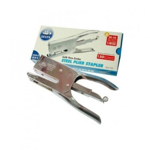 Delta 105 Çelik Pens Zımba Makinesi (24/6-24/8 Zımba Teli) - 2