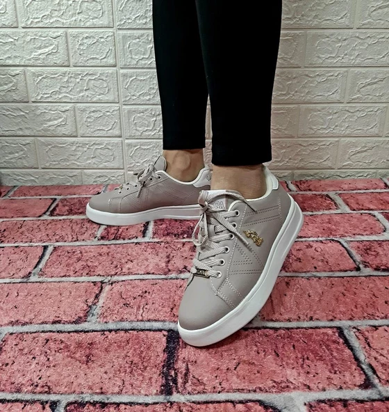 U.S.Polo Exxy Pudra Rengi Kadın Sneaker Spor Ayakkabı - 6
