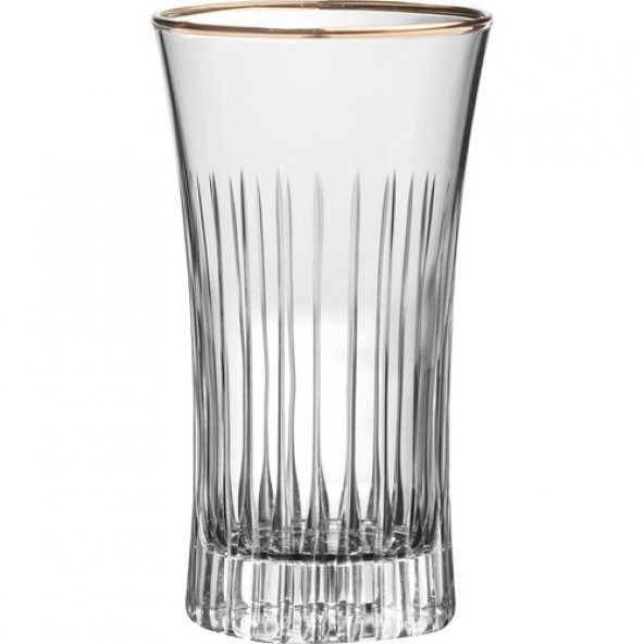 Kcd Lavita Platin Kesme El Dekor Yaldızlı 6 Adet Desenli Su ve Meşrubat Bardak Takımı - Resim 2