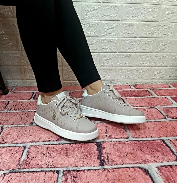 U.S.Polo Exxy Pudra Rengi Kadın Sneaker Spor Ayakkabı - 2