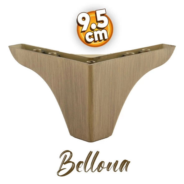 Bellona Rose Mobilya Kanepe Koltuk Puf Koltuk Ayağı 9.5 Cm Açık Kahverengi Baza Ayakları