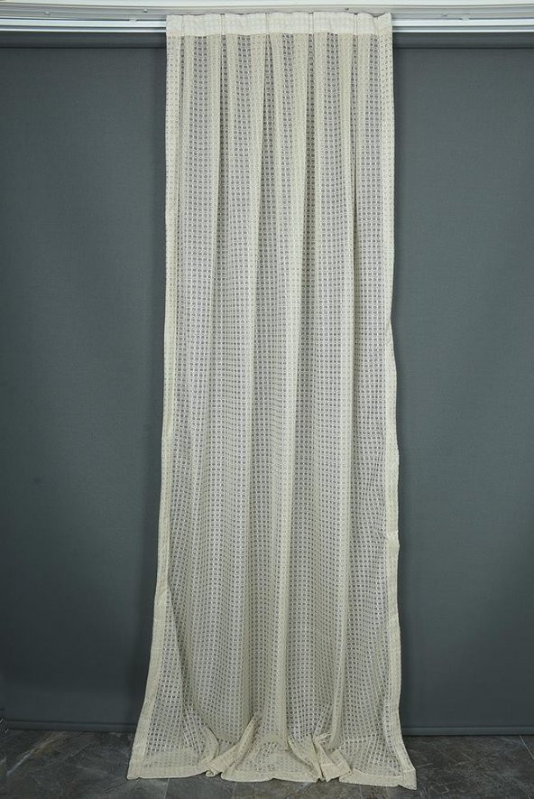 KARDELEN MODEL VİZON RENK TEK KANAT Pileli Fon Perde 75*260 cm - 1